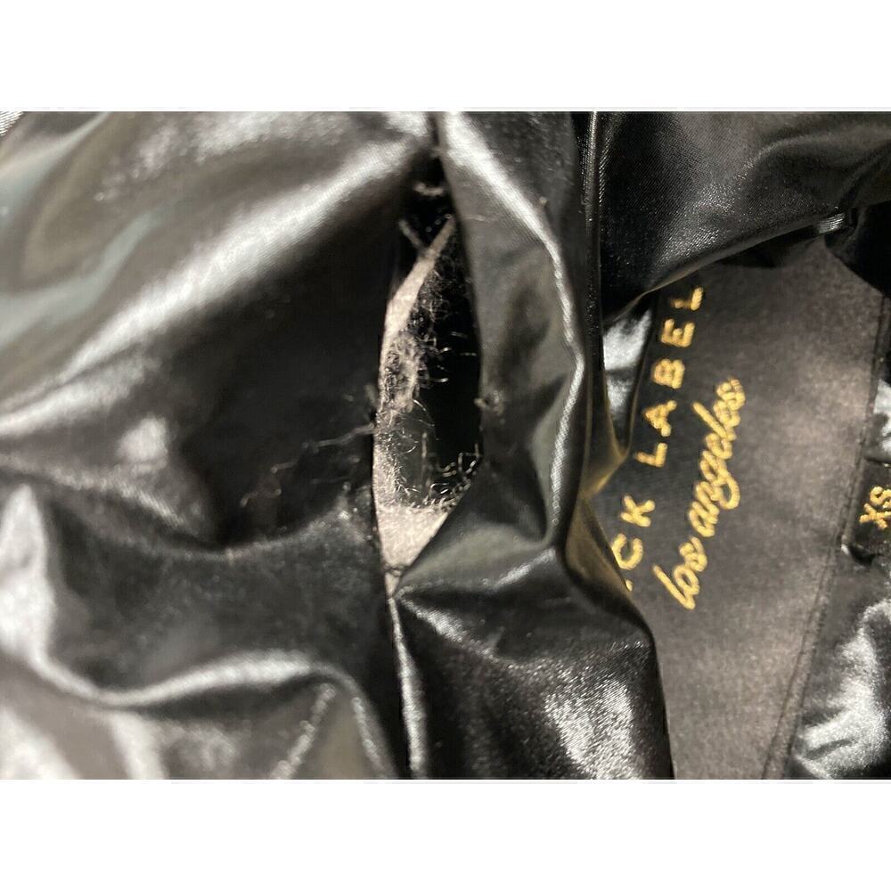 Juicy Couture Black Label Glossy Black Puffer Jacket Coat XS NEW/DEFECT $328 - Picture 5 of 6